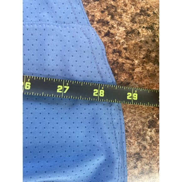 Blue Athletic Activewear V-Neck T-Shirt White Trim Short Sleeve - Picture 8 of 10
